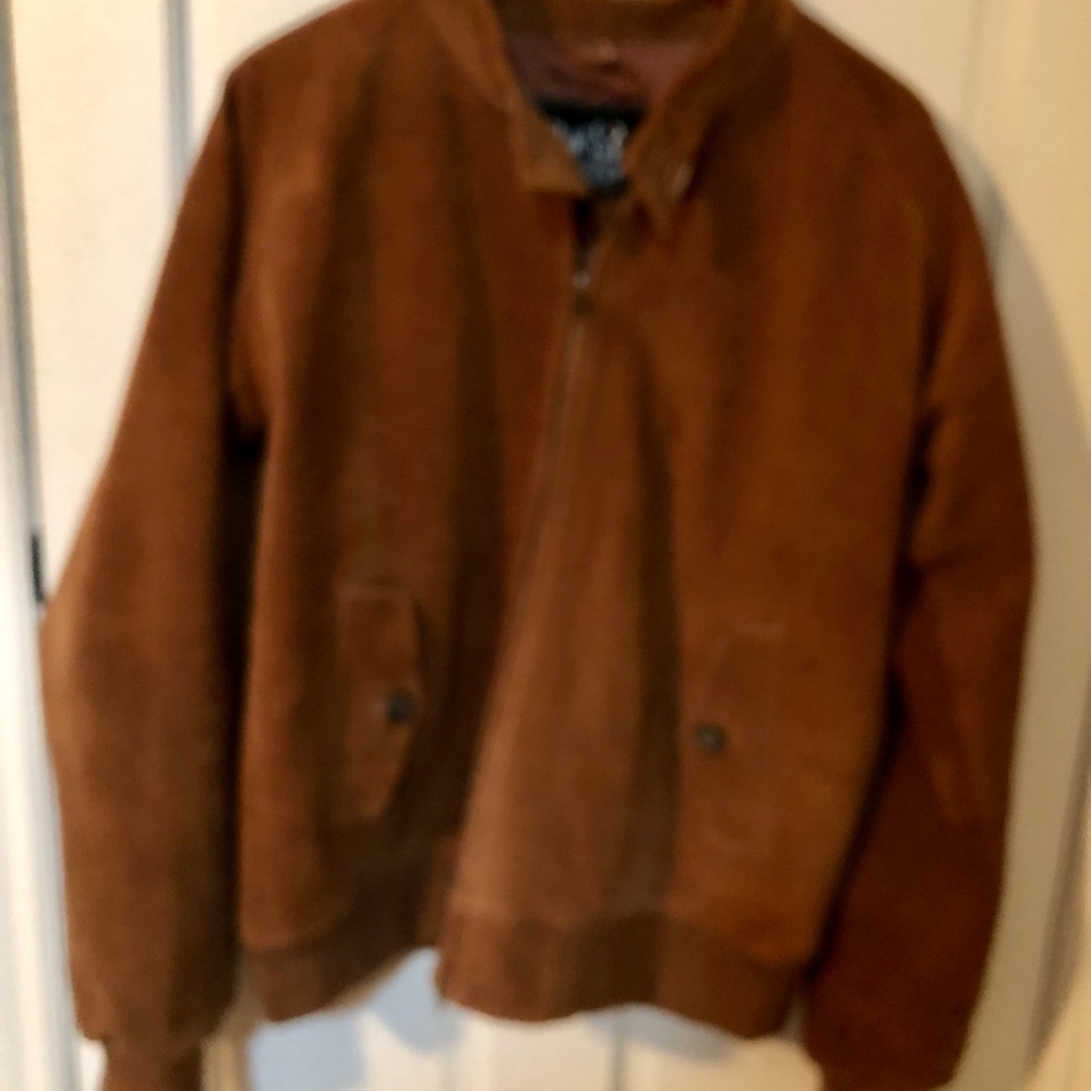 Men’s real suede leather jacket. Never worn